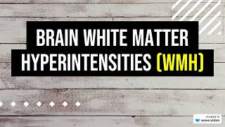 The Mysteries of Brain White Matter Hyperintensities WMH What You Need to Know [upl. by Uahc]