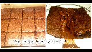 Super easy moist chewy brownies [upl. by Badger439]