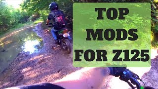 Z125 OFF ROAD  TOP MOD RECOMMENDATIONS [upl. by Mcbride]