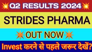 Strides Pharma Q2 Results 2023 🔴 Strides Pharma Share Result 🔴 Strides Pharma Share Latest News [upl. by Inajar950]