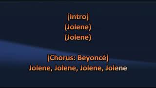 Beyonce  Jolene  Karaoke  Lyrics [upl. by Eve]