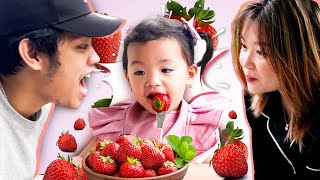 Baby Lakeishas Strawberry Mukbang 🍓 [upl. by Naleag557]