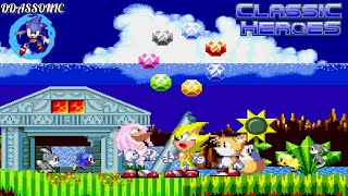 Team Super Sonic in Sonic 1 And 2 Classic Heroes • Sonic Hack [upl. by Avirt276]