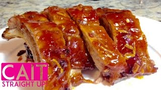 Simple Pork Ribs Recipe  Three Ingredient Marinade  Cait Straight Up [upl. by Sregor]