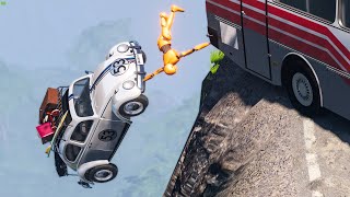 Cliff Drops Car Crashes 😂 30  BeamNG Drive  CRASHdriven [upl. by Kinghorn]