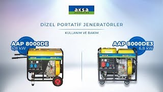 Aksa Jeneratör  AAP 8000DE  8000DE3 Portatif Jeneratör Kullanımı [upl. by Yrmac]