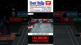 Drama Rally Bang Viktor amp Aa Ginting  All England 2024 bwf badminton [upl. by Kramer]