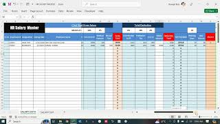 Salary Sheet In Excel  DA HRA PF ESICGross Salary  MS Excel [upl. by Aisauqal]