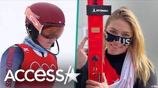 Mikaela Shiffrin Almost Cries After Olympian Gives Her Empowering Note [upl. by Tranquada]