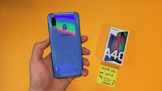 Samsung Galaxy A40 Unboxing  A Compact BEST BUY [upl. by Jaala]