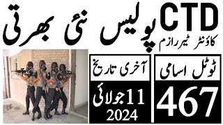 Counter Terrorism Police Department Latest Jobs 2024  Technical Job Info 10 [upl. by Elbag]