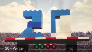 Lego Numeros para niños de 20 a 0 Lego Numbers Spanish countdown 20 to 0 for kids [upl. by Oal]