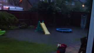 Garden Flooded Market Harborough Flash Flood [upl. by Behlke825]