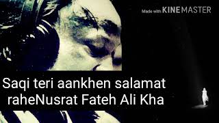 Saqi Teri Aankhen Salamat RaheNusrat Fateh Ali Khan Mp3 Remix Dr Music Zubair M9999 [upl. by Eldnek7]