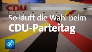 Wie läuft die Wahl auf dem CDUParteitag [upl. by Aremmat]