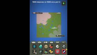 1000 orcs vs 1000 dwarves part 2 worldbox shorts [upl. by Monk]