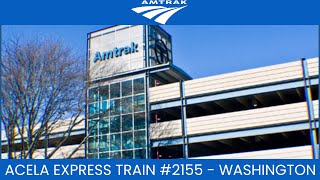 Amtrak Acela Express Train 2155 to Washington Last Call Announcements at Route 128 Station [upl. by Bradwell]