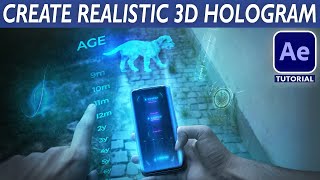 ADVANCED 3D PHONE HOLOGRAM  After Effects VFX Tutorial [upl. by Spillihp]