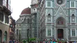 Florence Baptistery Basilica di Santa Maria del Fiore and Giottos Campanile [upl. by Elatan]