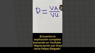 FORMULA de la DEPRECIACION en LINEA RECTA [upl. by Docile]