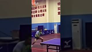 Legendary Zhang Jike best backhand practice [upl. by Elyac]