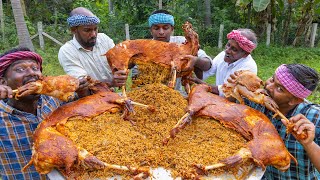 INSIDE MUTTON BIRYANI  Full Goat Mutton Cooking with Stuffed Biryani  Mutton Inside Biryani Recipe [upl. by Yetta]