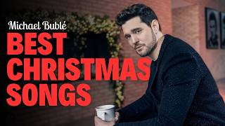 Michael Bublé  Best Christmas Songs Yule Log Fireplace [upl. by Evangelia]