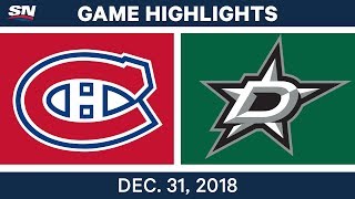 NHL Highlights  Canadiens vs Stars  Dec 31 2018 [upl. by Aleedis]