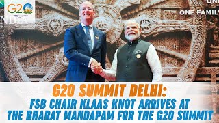 G20 Summit Delhi FSB Chair Klaas Knot arrives at the Bharat Mandapam for the G20 Summit [upl. by Aracal]