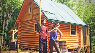 Canadian Couple Builds Their DREAM Home with HANDTOOLS Tiny Log Cabin in the Forest FULL BUILD [upl. by Veronique696]