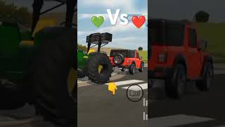 Thar Vs John Deere tractor 🤯 automobile modified farming thar johndeere indiantractor tractor [upl. by Burget]