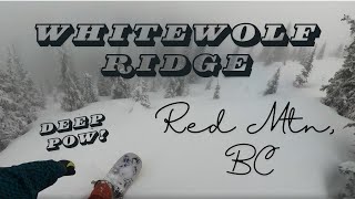 Snowboarding Pow l Whitewolf Ridge Hike l RED Mountain Ski Resort [upl. by Scharff]