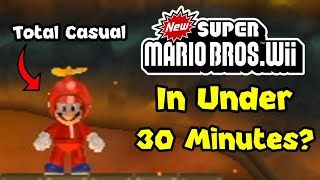 Can a Casual Beat Mario Wii in Under 30 Minutes [upl. by Melliw]