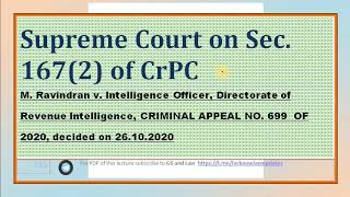 Supreme Court on Section 1672 of CrPC in HINDI by GS and Law [upl. by Romonda]