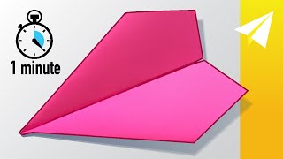 Make a Glider Paper Airplane in 1 minute [upl. by Conger]