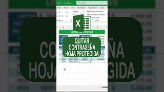 DESBLOQUEAR HOJA DE EXCEL PROTEGIDA CON CONTRASEÑA EN EXCEL Excel Exceltips Exceltutorial Shorts [upl. by Knight540]