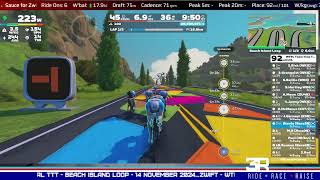 ZWIFT  WTRL TTT  BEACH ISLAND LOOP  14 NOVEMBER 2024 [upl. by Tniassuot519]