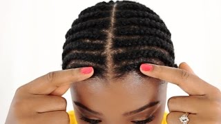 Braid Pattern For Lace Closure Sew In Tutorial – Part 2 of 7 [upl. by Naiditch]