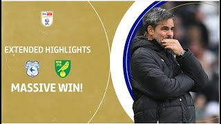 MASSIVE WIN  Cardiff City v Norwich City extended highlights [upl. by Ephram]