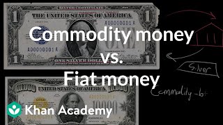 Commodity money vs Fiat money  Financial sector  AP Macroeconomics  Khan Academy [upl. by Nytsirhc]