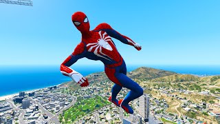 GTA 5 Spiderman Epic Jumps CompilationGTA V Fails Funny Moments [upl. by Ylirama]