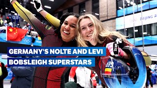 Germany take gold amp silver 🥇🥈  Bobsleigh Beijing 2022  2Woman highlights [upl. by Anohs]