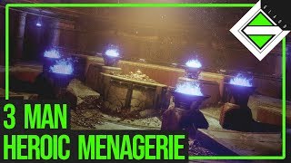 3 Man Heroic Menagerie  Triumph Completed  Destiny 2 [upl. by Yensehc]