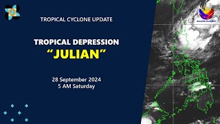 Press Briefing Tropical Depression JulianPH 500 AM Update September 28 2024  Saturday [upl. by Gerrald]