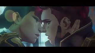 2K Caitlyn Vi Kiss scene  CAITVI KISS  Arcane S02 clips [upl. by Sherlock253]