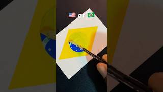 USA and Brazil flag drawing 🇺🇸🇧🇷  art flag [upl. by Naima381]