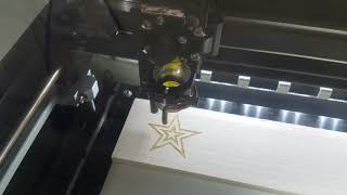 LS100  Wood Engraving amp Cutting [upl. by Narrat]