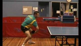 Table Tennis Backhand Topspin Against Backspin [upl. by Esidnac]