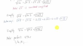 Simplifying Radical Expressions [upl. by Bloom]