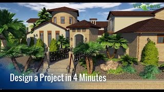 Design a Hardscape and Professional Landscape Project in only 4 Minutes [upl. by Howzell]